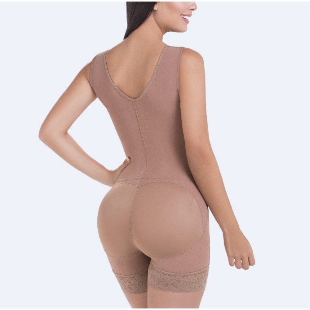 Fajate XL Tan Shapewear Colombian Post Op Compression Bodysuit Girdle Slimming
